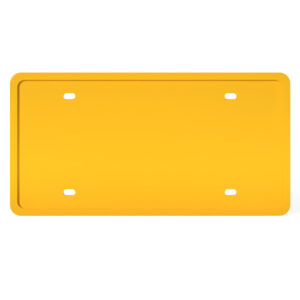 yellow license plate frame