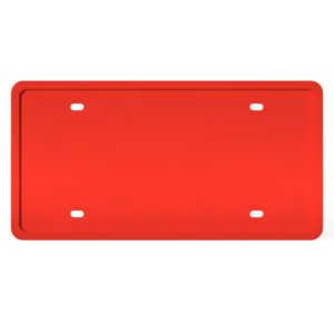 red license plate frame