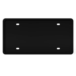 black license plate frame